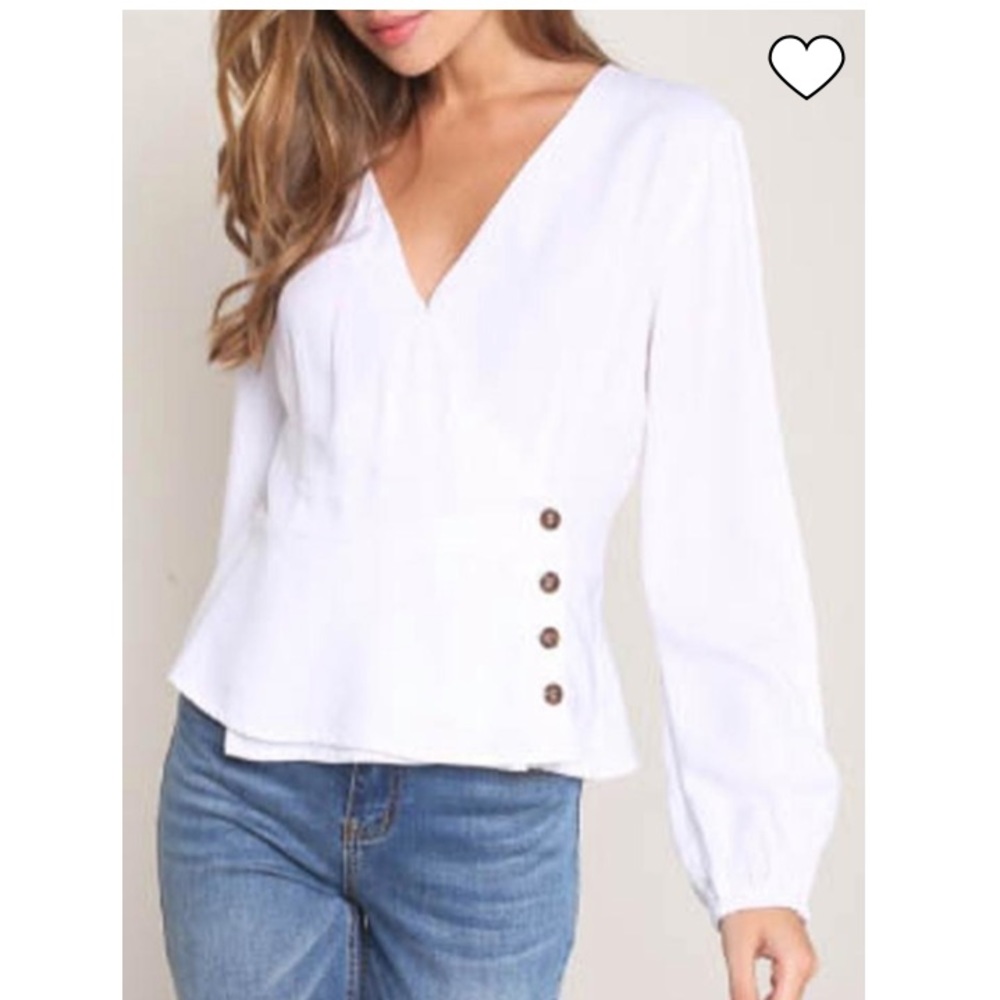 V-NECK PEPLUM-BLOUSE